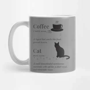 Definition of cat and coffee Mug